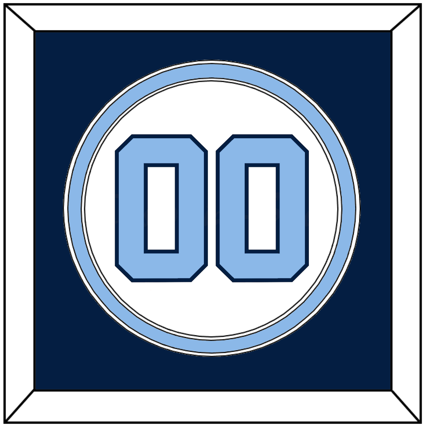 North Carolina Baseball Number - Home White (1999-2000) - Signature Tier 4