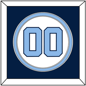 North Carolina Baseball Number - Home White (1999-2000) - Double Mat 4