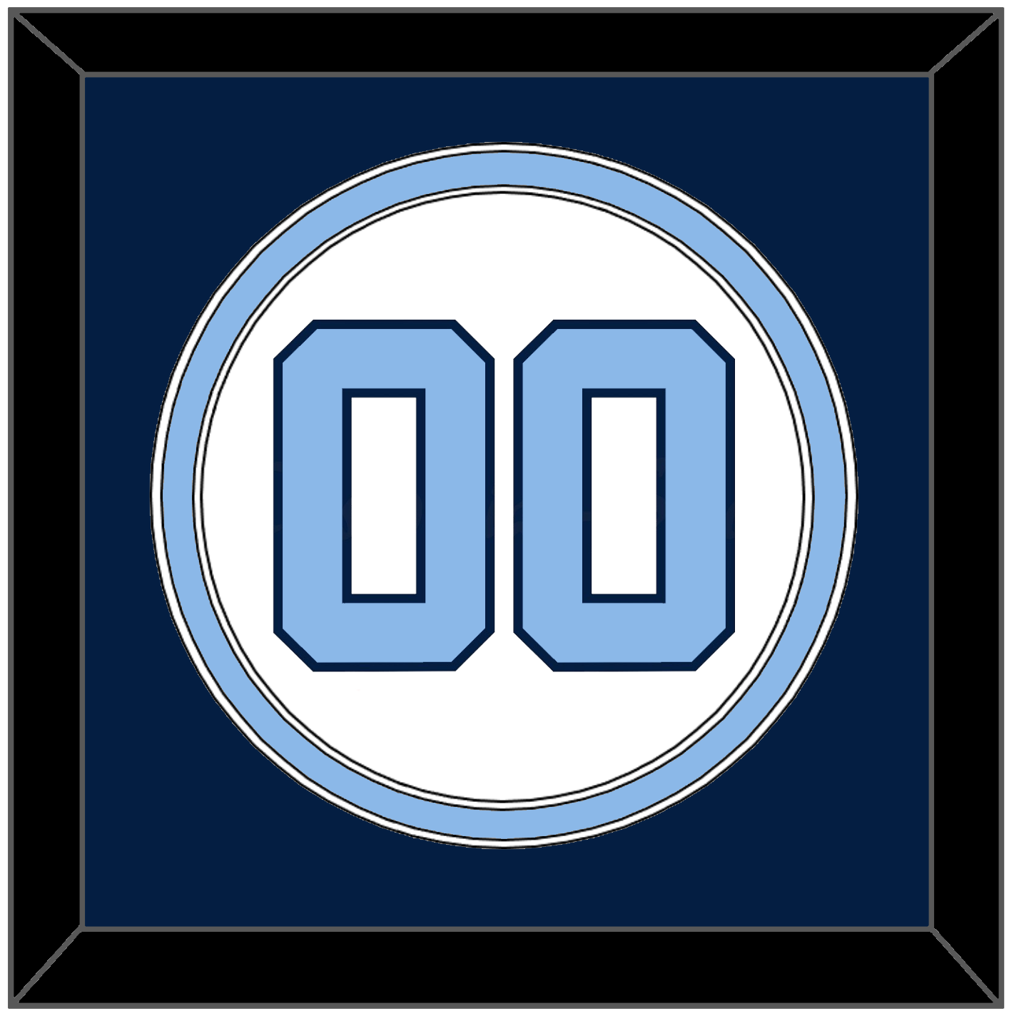 North Carolina Baseball Number - Home White (1999-2000) - Signature Tier 4