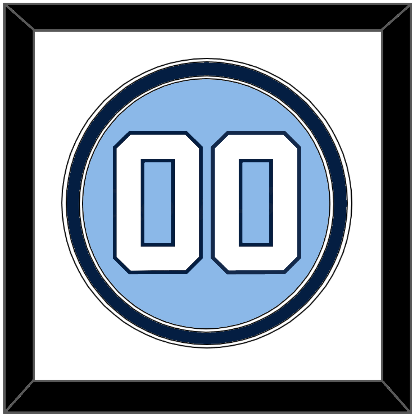North Carolina Baseball Number - Road Light Blue (2013-2014) - Signature Tier 1