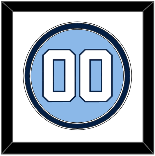 North Carolina Baseball Number - Road Light Blue (2013-2014) - Signature Tier 1
