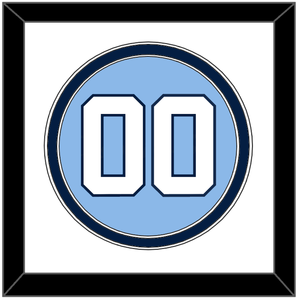 North Carolina Baseball Number - Road Light Blue (2013-2014) - Double Mat 1