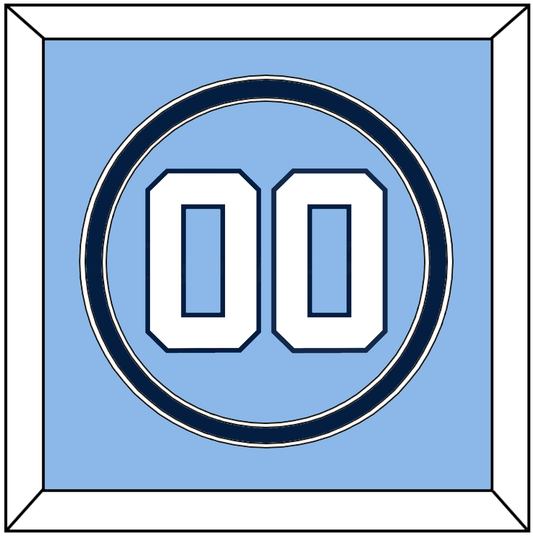 North Carolina Baseball Number - Road Light Blue (2013-2014) - Signature Tier 2