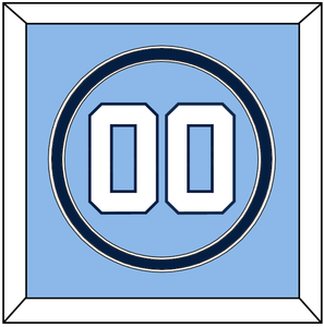 North Carolina Baseball Number - Road Light Blue (2013-2014) - Double Mat 2