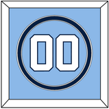 North Carolina Baseball Number - Road Light Blue (2013-2014) - Double Mat 2