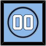 North Carolina Baseball Number - Road Light Blue (2013-2014) - Double Mat 2