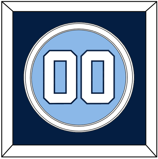 North Carolina Baseball Number - Road Light Blue (2013-2014) - Signature Tier 3