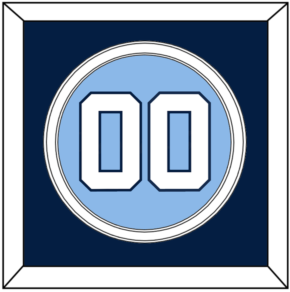 North Carolina Baseball Number - Road Light Blue (2013-2014) - Double Mat 3