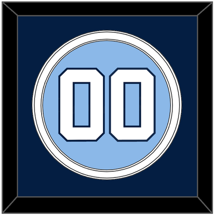 North Carolina Baseball Number - Road Light Blue (2013-2014) - Signature Tier 3