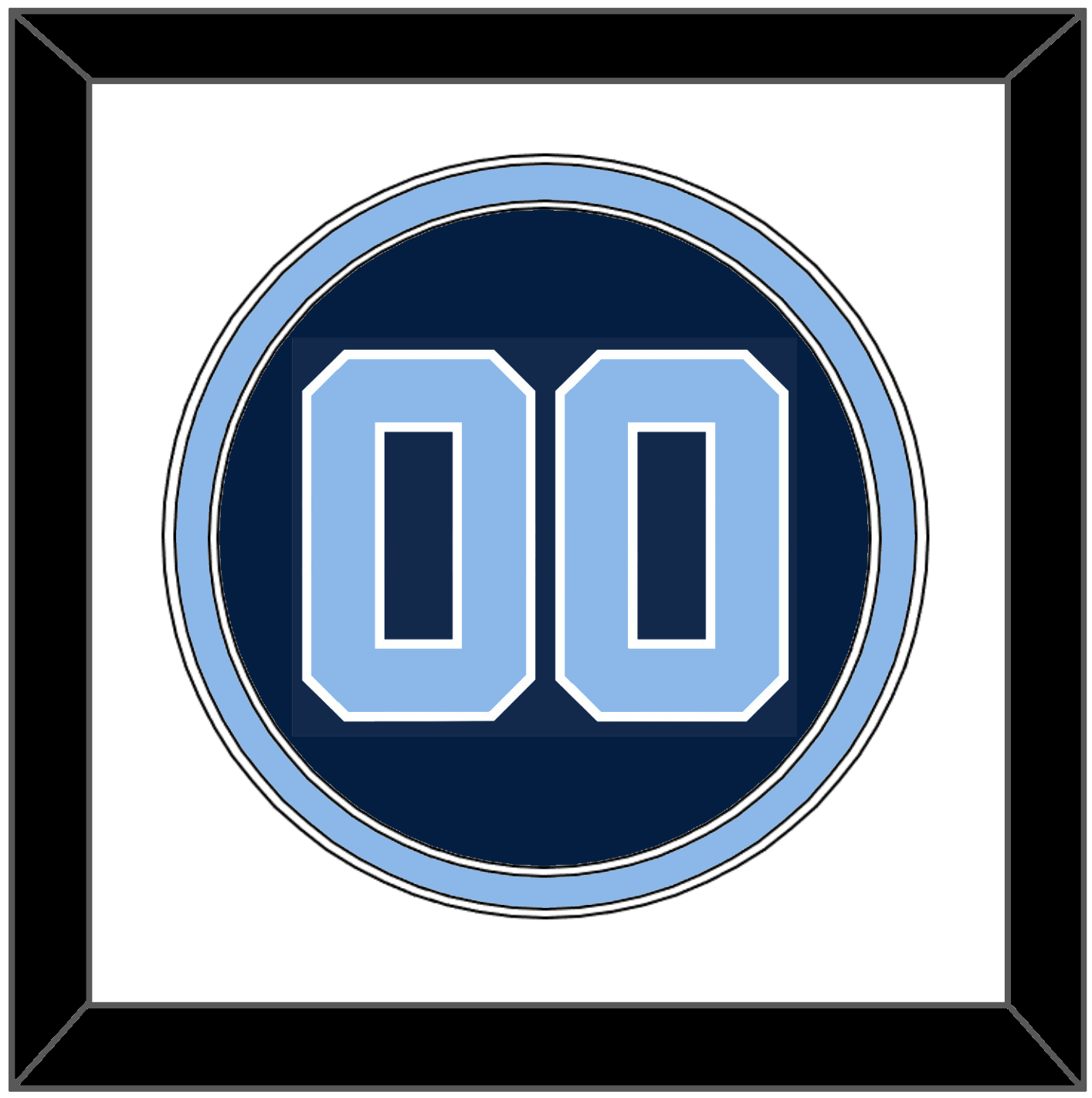 North Carolina Baseball Number - Alternate Navy Blue (2013-2014) - Signature Tier 1