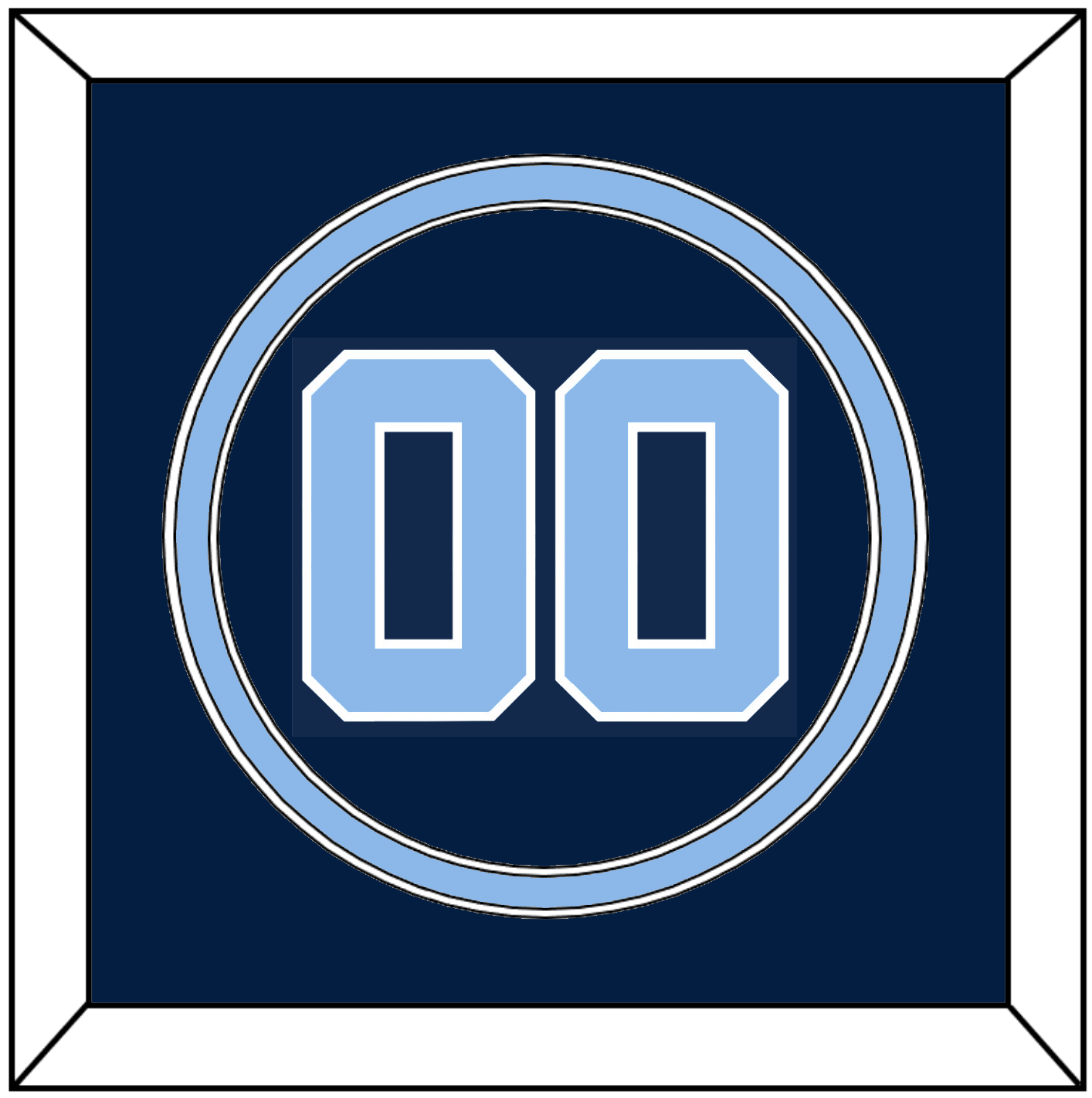 North Carolina Baseball Number - Alternate Navy Blue (2013-2014) - Signature Tier 2
