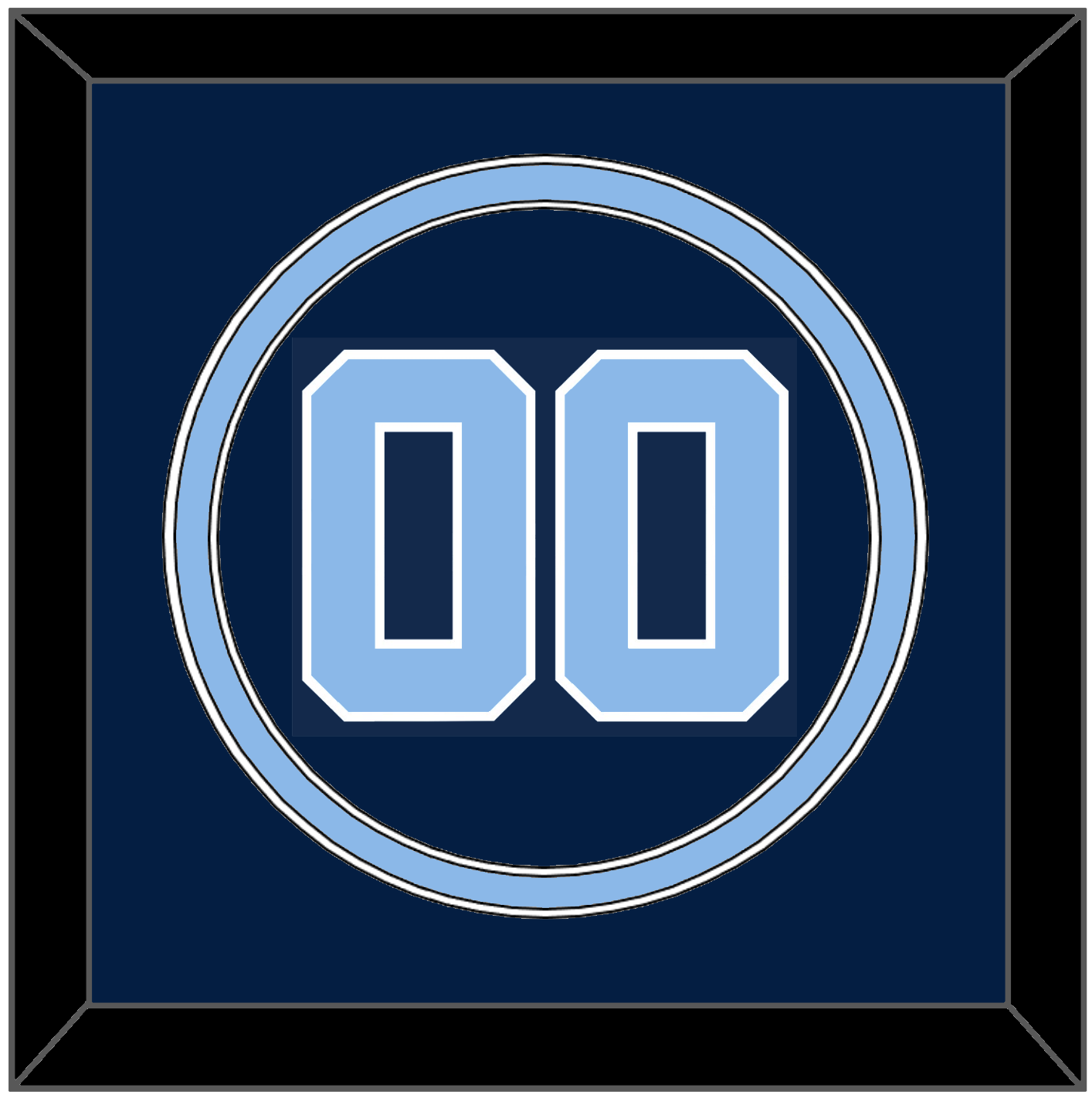 North Carolina Baseball Number - Alternate Navy Blue (2013-2014) - Signature Tier 2
