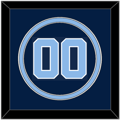 North Carolina Baseball Number - Alternate Navy Blue (2013-2014) - Signature Tier 2