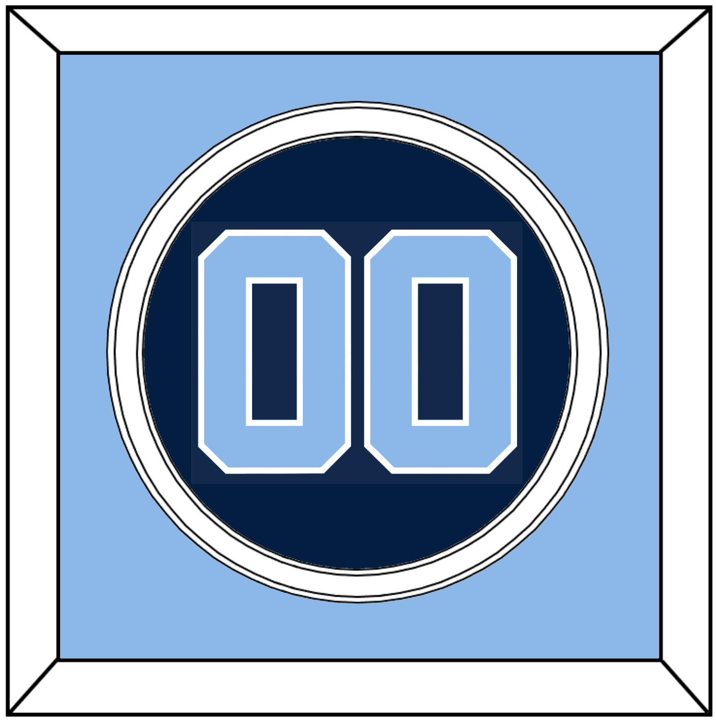 North Carolina Baseball Number - Alternate Navy Blue (2013-2014) - Signature Tier 3