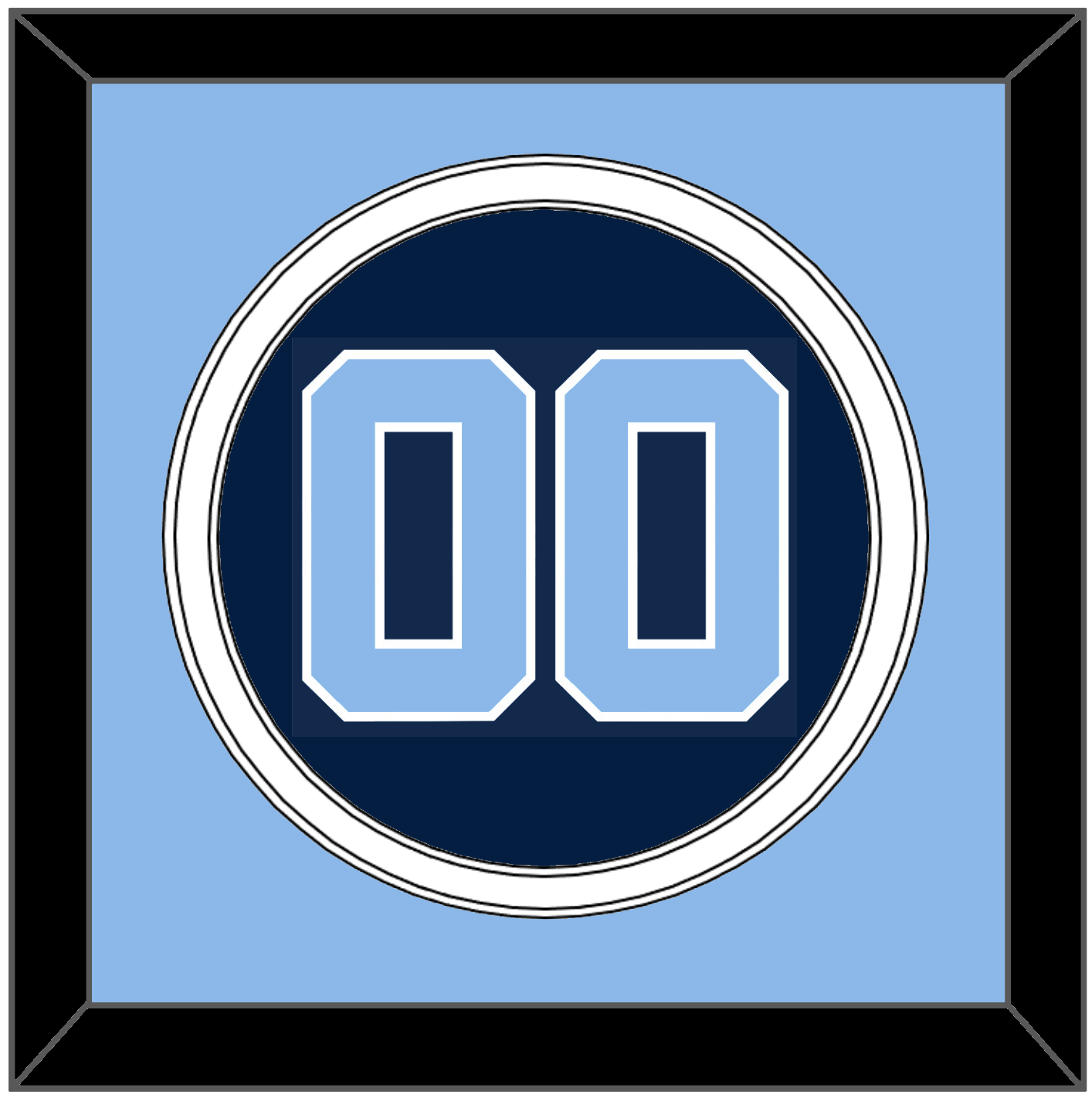North Carolina Baseball Number - Alternate Navy Blue (2013-2014) - Signature Tier 3