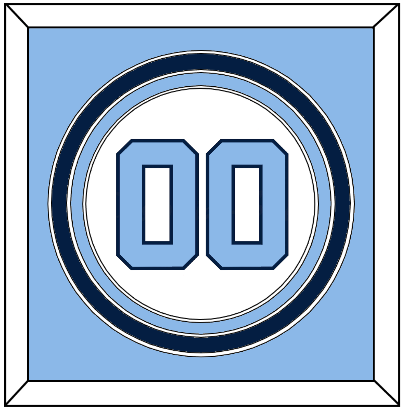 North Carolina Baseball Number - Home White (2014) - Premier Tier 2