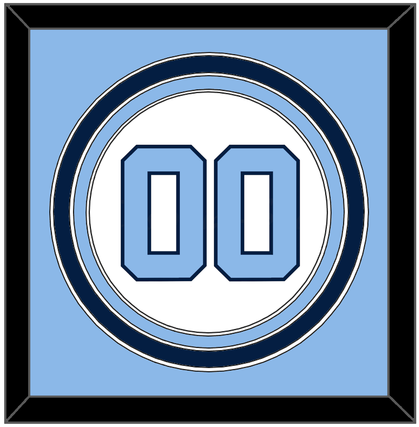 North Carolina Baseball Number - Home White (2014) - Premier Tier 2