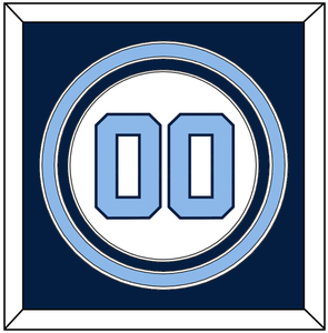 North Carolina Baseball Number - Home White (1999-2000) - Triple Mat 3