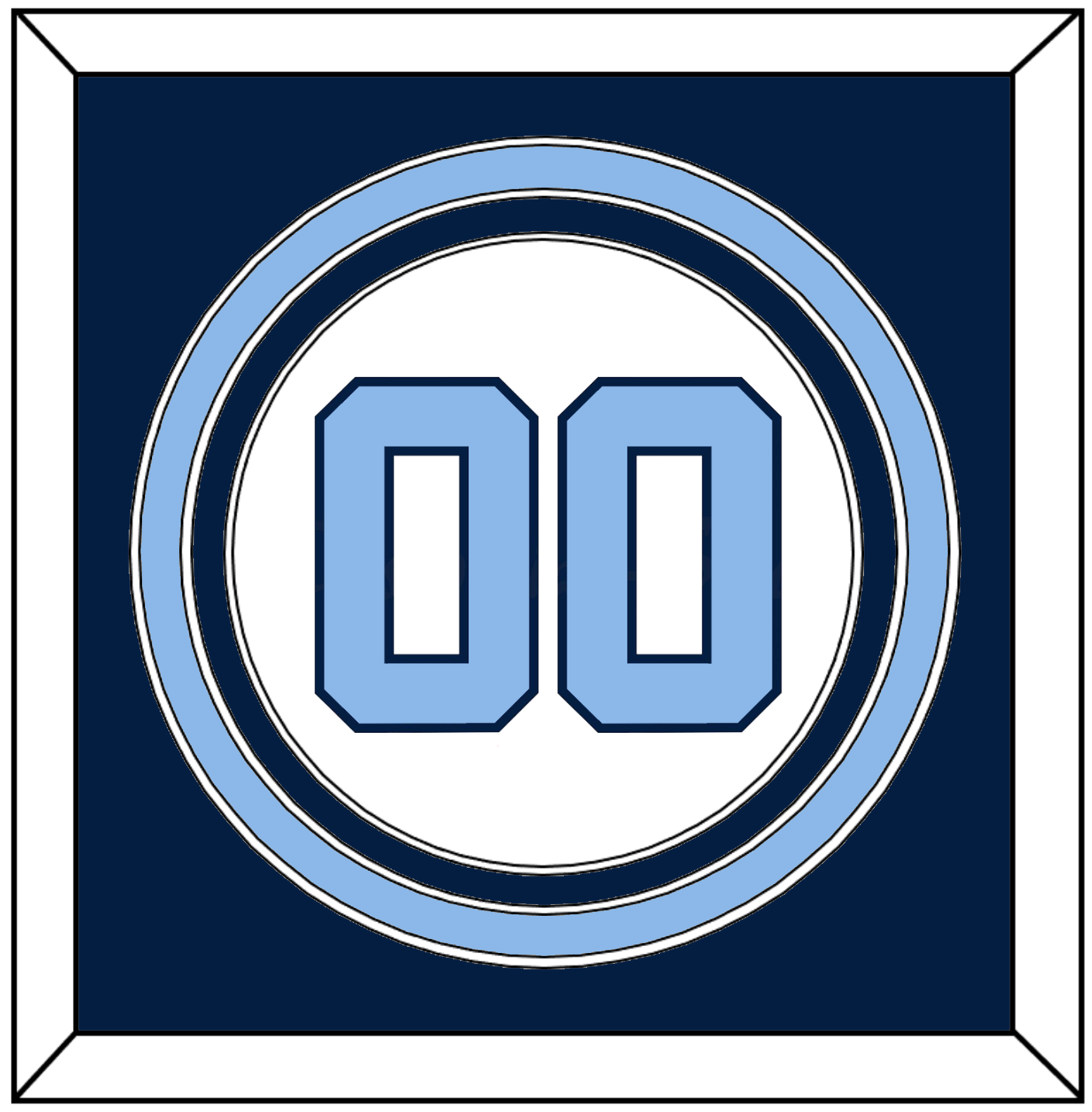 North Carolina Baseball Number - Home White (2014) - Premier Tier 3