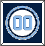 North Carolina Baseball Number - Home White (1999-2000) - Triple Mat 3