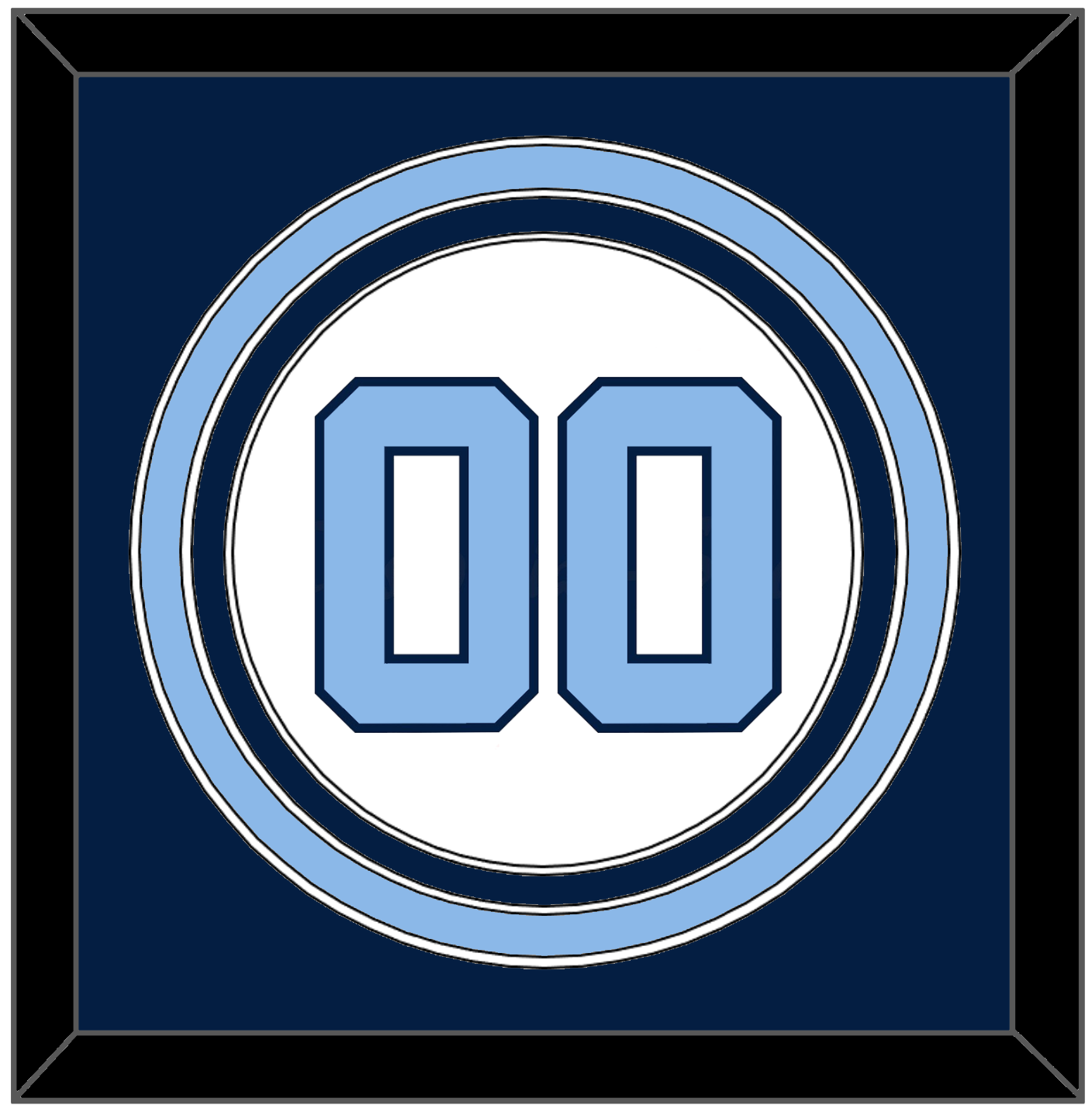 North Carolina Baseball Number - Home White (1999-2000) - Premier Tier 3