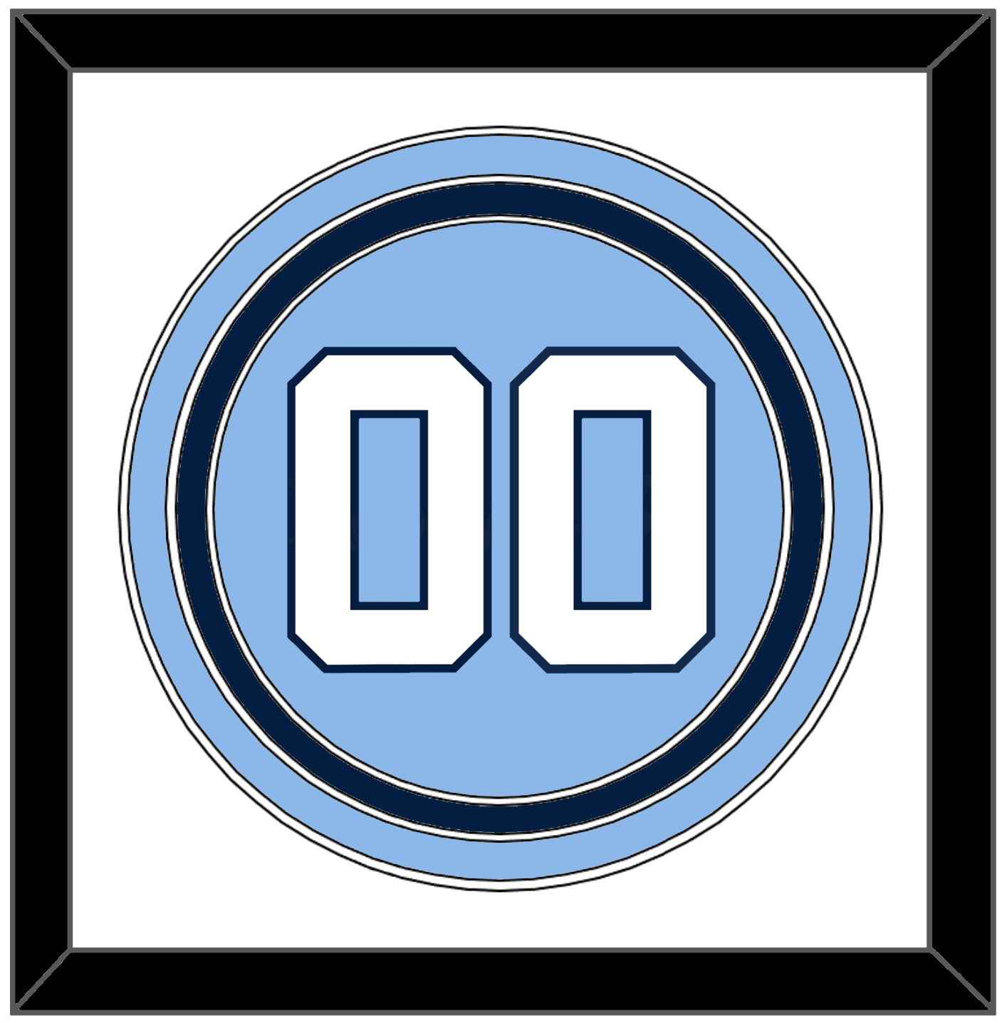 North Carolina Baseball Number - Road Light Blue (2013-2014) - Premier Tier 1