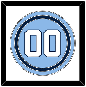 North Carolina Baseball Number - Road Light Blue (2013-2014) - Triple Mat 1