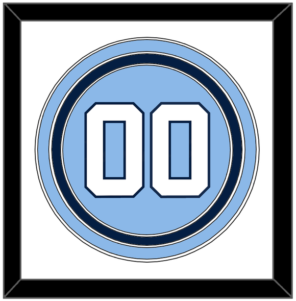 North Carolina Baseball Number - Road Light Blue (2013-2014) - Triple Mat 1