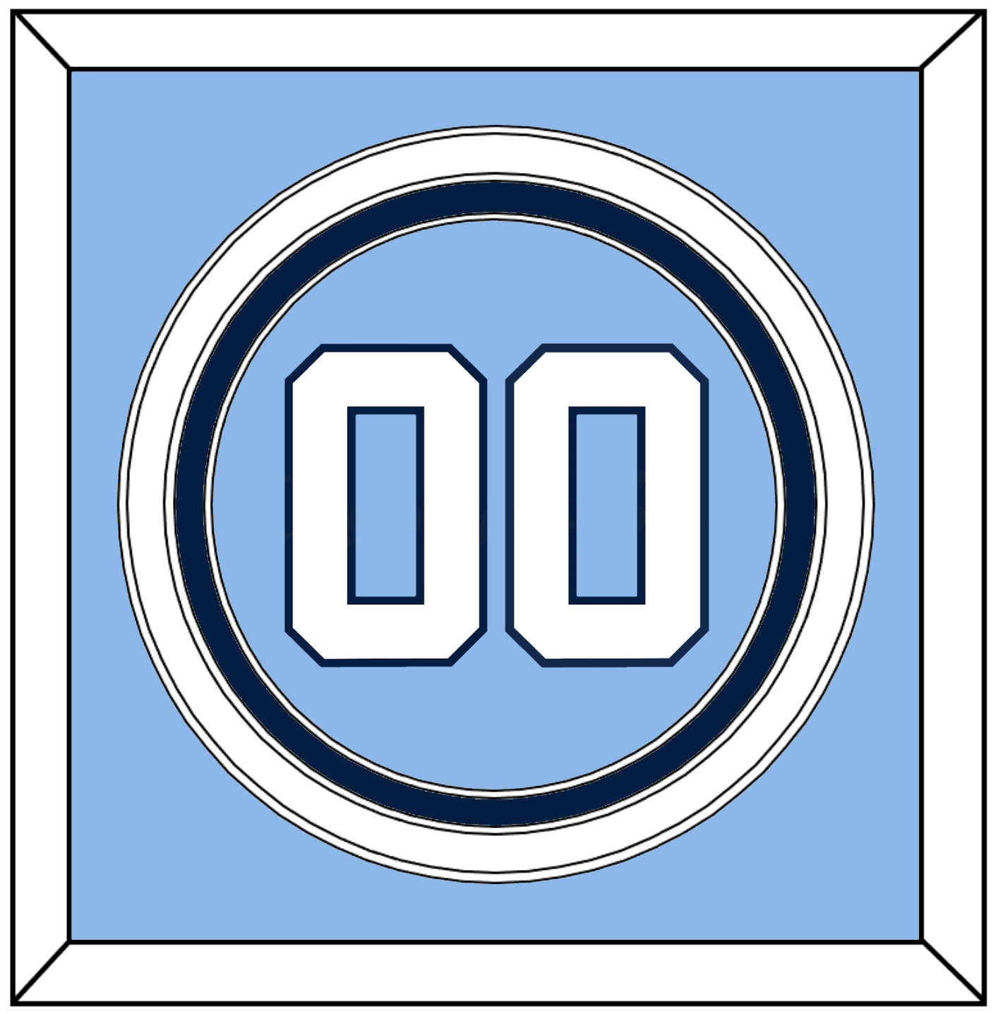 North Carolina Baseball Number - Road Light Blue (2013-2014) - Premier Tier 2