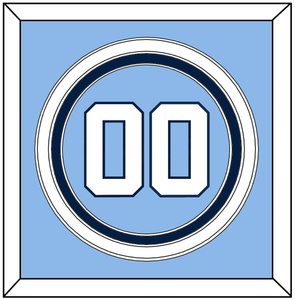 North Carolina Baseball Number - Road Light Blue (2013-2014) - Triple Mat 2