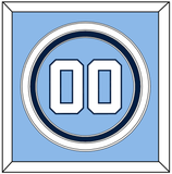 North Carolina Baseball Number - Road Light Blue (2013-2014) - Triple Mat 2