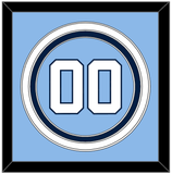 North Carolina Baseball Number - Road Light Blue (2013-2014) - Triple Mat 2