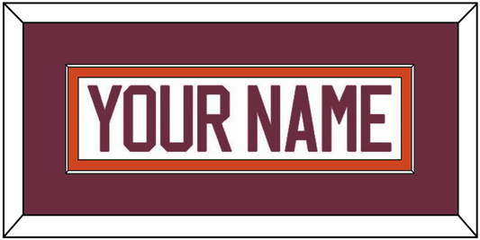 Virginia Tech Hockey Nameplate - Home White - Essential Tier 2