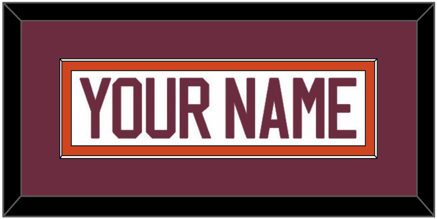 Virginia Tech Hockey Nameplate - Home White - Essential Tier 2