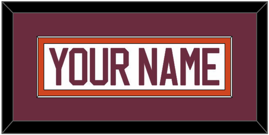 Virginia Tech Hockey Nameplate - Home White - Essential Tier 2