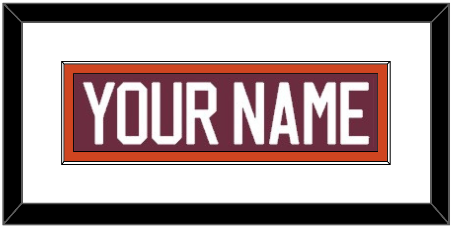Virginia Tech Hockey Nameplate - Road Maroon - Essential Tier 1