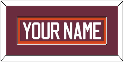 Virginia Tech Hockey Nameplate - Road Maroon - Essential Tier 2