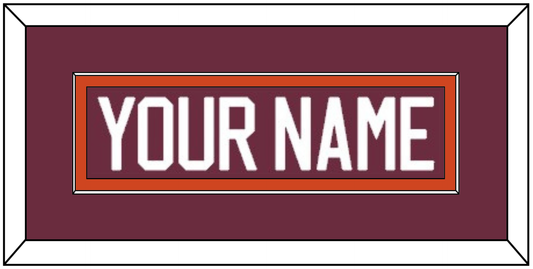 Virginia Tech Hockey Nameplate - Road Maroon - Essential Tier 2