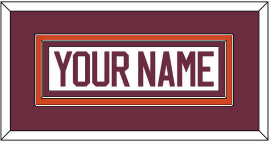 Virginia Tech Hockey Nameplate - Home White - Signature Tier 2