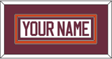 Virginia Tech Hockey Nameplate - Home White - Double Mat 2