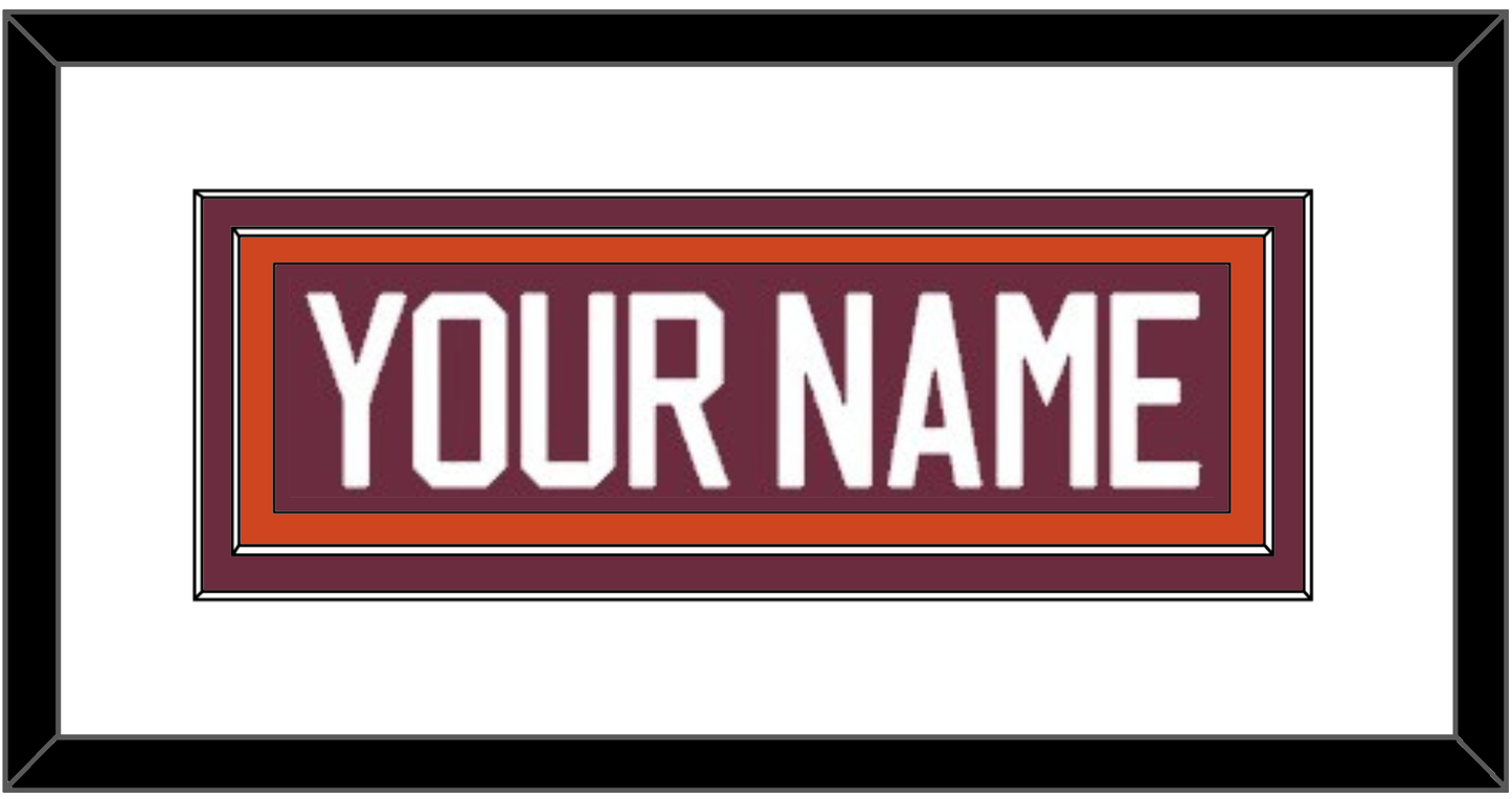 Virginia Tech Hockey Nameplate - Road Maroon - Signature Tier 1