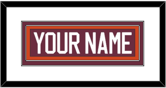 Virginia Tech Hockey Nameplate - Road Maroon - Signature Tier 1