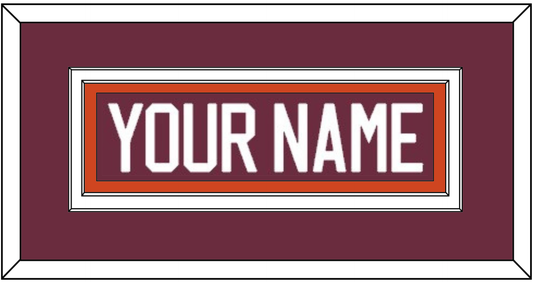 Virginia Tech Hockey Nameplate - Road Maroon - Signature Tier 2