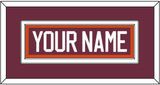 Virginia Tech Hockey Nameplate - Road Maroon - Double Mat 2