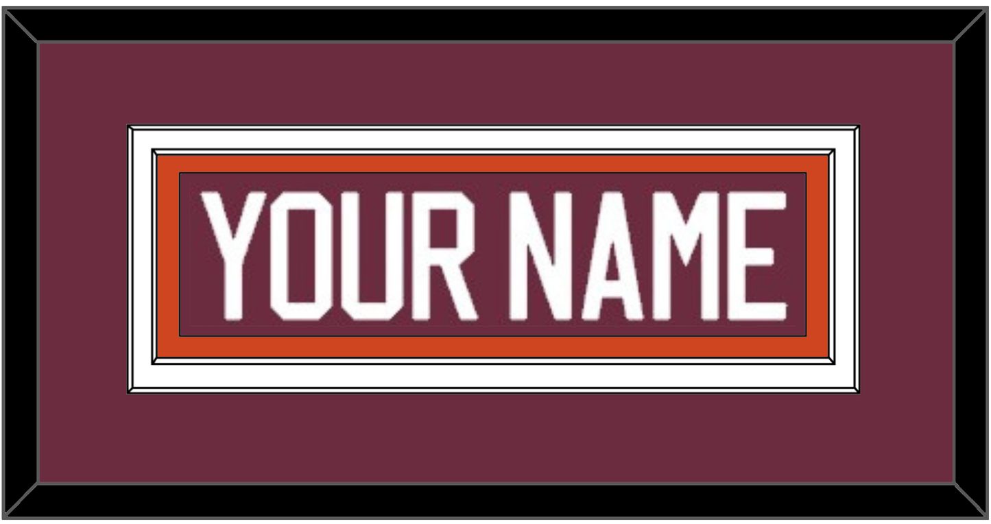 Virginia Tech Hockey Nameplate - Road Maroon - Signature Tier 2