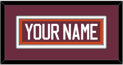 Virginia Tech Hockey Nameplate - Road Maroon - Signature Tier 2