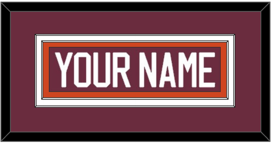 Virginia Tech Hockey Nameplate - Road Maroon - Signature Tier 2