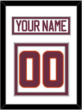 Virginia Tech Hockey Nameplate & Number (Back) - Home White - Double Mat 1