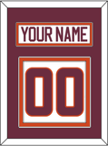 Virginia Tech Hockey Nameplate & Number (Back) - Home White - Double Mat 3