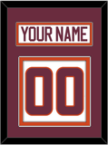 Virginia Tech Hockey Nameplate & Number (Back) - Home White - Double Mat 3